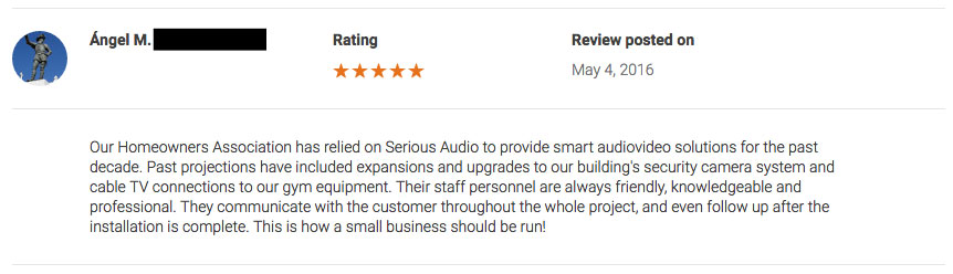 Serious-Audio-Video-Customer-Review-5star